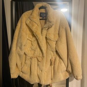 Cream Faux Fur Jacket